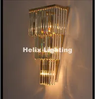 Nowo Chrome / Złoty Lampa Ścienna W30 CM Kinkiet Ściany Wścielne Light Wall Light K9 Clear Crystal Gwarantowane 100% + Darmowa wysyłka!