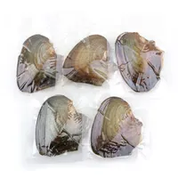 Hot koop individueel gewikkelde oesters met natuurlijke grote ronde parels 6-10mm beste cadeau-sieraden gratis kiezen