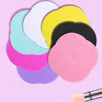Silikonowe szczotki do makijażu Cleaner Mat Pad aplikującego Profesjonalne Mycie Sucker Scrubber Board Pędzel kosmetyczny Narzędzia do czyszczenia