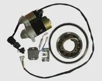 Electric start kit clockwise direction fits Chinese 186F 6HP diesel 5KW generator w/ starter motor on off switch flywheel charge coil