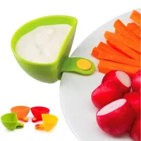 Salsa de ensalada surtida Plástico Multiusos Coloridos Clips de inmersión Plato Aderezo Bandeja Accesorios de cocina Accesorios inteligentes