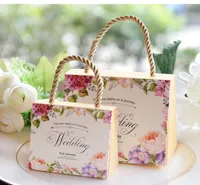 Portable Paper Handbag Jewelry Wedding Favors Party Gift Bags Candies Pouch Holders Boxes Sachet Anniversary Birthday Shower Event Party Dec