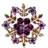 copos de nieve Broche Rinestono navide￱o Pins Crystal gran copo de nieve de invierno broches broches para mujeres