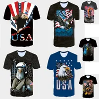 2017 여름 새로운 3D T 셔츠 트럼프 셔츠 망 tshirt 미국 미국 국기 독수리 군인 인쇄 된 남자 짧은 소매 t- 셔츠