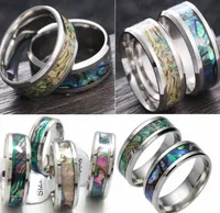 homens de aço inoxidável das mulheres Cor Shell Anéis Tungstênio Dedo Anel de noivado anel de casamento Atacado 2017 New Hot jóias em Lot