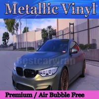 Matte Metallic Brown / Black Shift Vinyl Wrap Film met Air Bubble Free Car Wrap Covering Skin Cast Foil Grafische Maat 1,52 * 20m / Roll 5X67FT