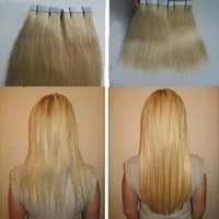 Bionda nastro di capelli brasiliano nelle estensioni dei capelli umani 100 g 40pcs pelle di trama di nastro di estensione dei capelli adesivo