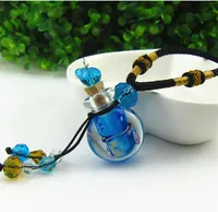 Glas eterisk oljediffusor locket halsband blommor liten flaska hänge aromaterapi hängsmycke vintage parfymflaska hängsmycke halsband