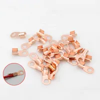 100PCS Motorcycle Battery Electric Vehicle Battery Connector Lugs Line Tail Copper Terminal Block Card Line Card