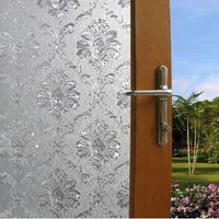 Home raam film glas stickers met bloempatroon slaapkamer badkamer glas decoratieve zelfklevende statische privacy 9ZA259