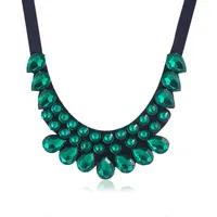 6 cores hot alta qualidade moda jóias gota de água cristal choker colar para mulher nova maxi declaração collier atacado