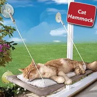 Sucker-style Cat Hammock Window Basking Window Perch Cushion Sunny Dog Cat Bed Hanging Shelf Seat Great for Multiple Pet Cat