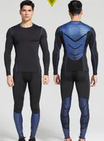 Wholesale-Men Pro Quick Dry Compression Long Johns Fitness Winter Gymming Male Spring Autumn Sporting Runs Workout Thermal Underwear Sets