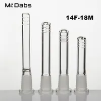 Smoking Accessories Glass Downstem Diffuser With 14mm Female To 18mm Male Joint Drop down Smoke 6 Cuts Dab Rig for glass bongs water pipes