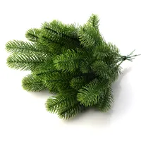 10PCS DIY Artificial Flower Wreath Fake Plants Pine Branches For Christmas Party Decor Xmas Tree Ornaments Kids Gift Supplies