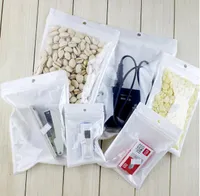 Heldere witte parel plastic poly opp verpakking ritssluiting retail pakketten pvc tas voor telefoon case snoep sieraden voedsel verpakking klep afdichtingszak