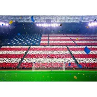 Flaga amerykańska futbol fotografia tło stadion zielone flats faborki świata puchar piłki nożnej sporty mecz chłopiec dzieci zdjęcie tło