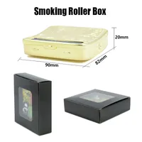 Palenia Roller Box Dymienie Rolling Box Prostokąt Tobacco Maszyna do palenia Rolka Matel Roll Rolling Papier