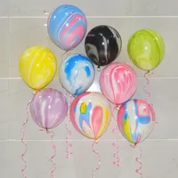 3.2g Dekoracja ślubna Agate Marmurowe Balony Kolorowe Kilka Lateksowe Powietrze Baloes na przyjęcia urodzinowe 12 cali za6568