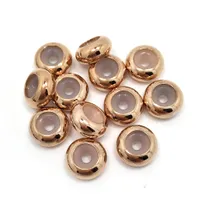 20pcs Silver gold and rose gold color Stainless Steel Insert Rubber Stopper Beads fit 3mm European DIY Bracelet Jewelry
