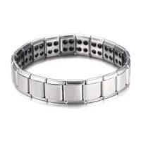 Energia Salute Bracciale magnetico vendita calda per le donne gli uomini stile salute placcato argento braccialetti dell'acciaio inossidabile regalo gioielli di moda all'ingrosso