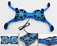 Hot Foldbale USB Double Fans Cooling Fan Mini Octopus c Cooling Pad Quiet Stand For 7 to 14 inch Notebook Laptop PC LLFA