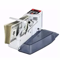 Contador de dinero de bolsillo Portátil Mini Handy Money Contador de moneda Cash Bill Counting Machine AC100-240V Equipo financiero