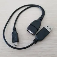 USB Tipo A Fêmea para USB Tipo A Masculino Micro USB Masculino Splitter Cabo de Extensão de Dados OTG 30 + 20 cm