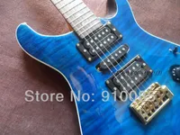 Miglior prezzo strumento musicale in edizione limitata personalizzata 24 Ltd. Blue acero Tiger Top chitarra elettrica spedizione gratuita