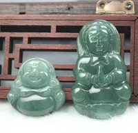 100% Natural A JADE JADEITA PENDENTE Gravura Mão Bodhisattva Estátua Amuleto Ornamentos de Verão Gravura Mão Natural de Pedra