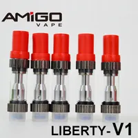 Original Amigo Liberty V1 Vape Cartridge Vaporizer Pen Thick Oil Cartridges E Cigarette 510 Thread Pen Vaporizer Electric Cigarette Wick
