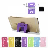 Candy Color Thone Holder Plange Polding Dual Mobile Phone Универсальный кронштейн для Samsung HTC STENT CARD 2000 шт. / Лот