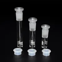 Fabrik-Preis Glas Downstem mit 6 Schnitten für weiches Glas bong 18,8er downstem in eine 14 mm Schale 3 cm / 5 cm / 8 cm downstem Diffusor / Minderer