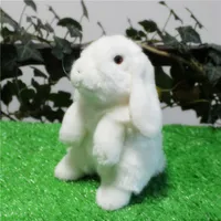 Süße Hase Plüsch Puppe Spielzeug Simulation Tiere weiße Kaninchen Puppe Hängeohr Kaninchen Puppe für Jungen Mädchen Geburtstagsgeschenk 19cm 7,5 Zoll DY50352