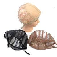 Wig making Base Inner cap Adjustable Weave One Size Breathable Weaving Lace Net wig cap black brown blonde color