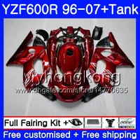 Body+Tank For YAMAHA Thundercat YZF600R 96 97 98 99 00 01 229HM.0 YZF-600R YZF 600R 1996 1997 1998 1999 2000 2001 Fairing Gloss Factory red