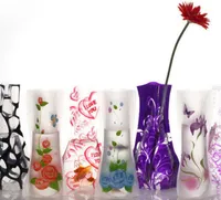 12 * 27cm kreative klare umweltfreundliche faltbare faltende Blume PVC-Vase unzerbrechliche wiederverwendbare Haupthochzeitsfest-Dekoration DHL SN1234