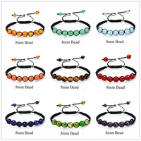 Fashion 7 Chakra Beaded Bracelets Men Preghiera Healing Reiki Yoga Crystal Stone naturale perline Bracciali per le donne