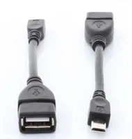 Micro USB Host Cable Otg 10cm 5Pin Mini Cabo USB para Tablet PC Telefone Móvel MP4 MP5 Smart Phone Frete Grátis