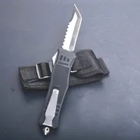 Black 616 tamanho grande auto faca tatuagem 440C borda única hellblade outdoor camping sobrevivência facas táticas com ferramenta de reparo