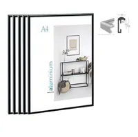 Klassische super schmale Aluminium A4-Plakatrahmen für Wandbehang / Metall-Fotorahmen-Zertifikat-Rahmen