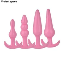 Espacio violento 3 Color Dildo Perlas anal Butt plug silicone Juguetes sexuales para hombres mujer Prostata massage Buttplug Juguetes eróticos Sextoys