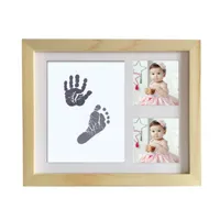 Diy schattige fotolijst pasgeboren baby handafdruk voetafdruk touch inkt pad baby groei herdenking foto douche cadeau decoratie