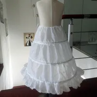 Ucuz Beyaz Çiçek kızın Petticoat Üst Satış Çocuklar Için 3 Çemberler A-Line Petticoats Kabarık Etek Kız Balo Elbiseler Jüpon Ucuz Satış Kız