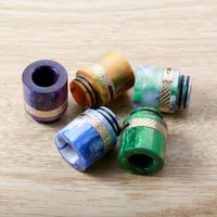 TFV8 TFV12 DRIP TIPS Luchtstroom Epoxy Hars Brass Wide Boring 810 Drip Tip Luchtstroom Controle Mondstuk Fit Vapes TFV8 TFV12 E CIG