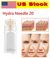 Acciones de Estados Unidos! Hydra Needle 20 Aqua Microneedles Channel Mesotherapy Gold Needle Fine Touch System derma stamp CE