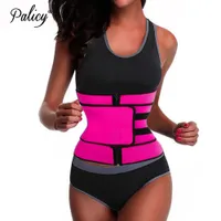 Palicy Women's Black Pink Underbust Waist Cincher Body Shaper Vest Tummy Control Workout Waist Trainer Slimming Corset Top Belt
