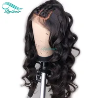 Bythair Human Hair Lace Front Wig Natural Wave Pre Plucked Hairline Loose Wave Full Lace Wig Brazilian Virgin Hair 150% Density Glueless