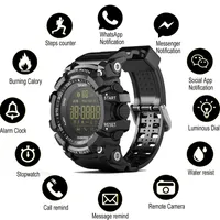 Sovo SG10 Bluetooth Clock EX16 Smart Watch Notification Remote Control Pedometer Sport Watch IP67 Vattentät Mäns armbandsur