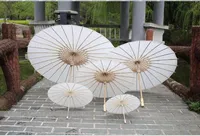 2018 Brudbröllop Parasoll Vitpapper Paraplyer Kinesisk Mini Craft Paraply 4 Diameter: 20,30,40,60cm Bröllops paraplyer för grossist